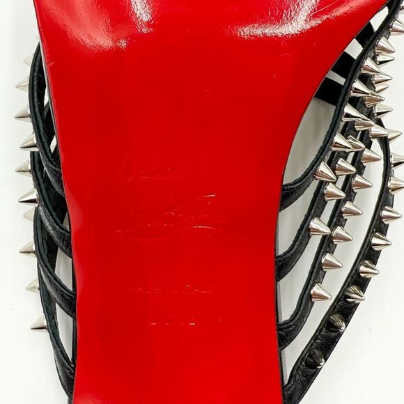 Christian Louboutin Martha Spike Accents100 Heels Mules EU 39.5 US 9.5 - Picture 10 of 12